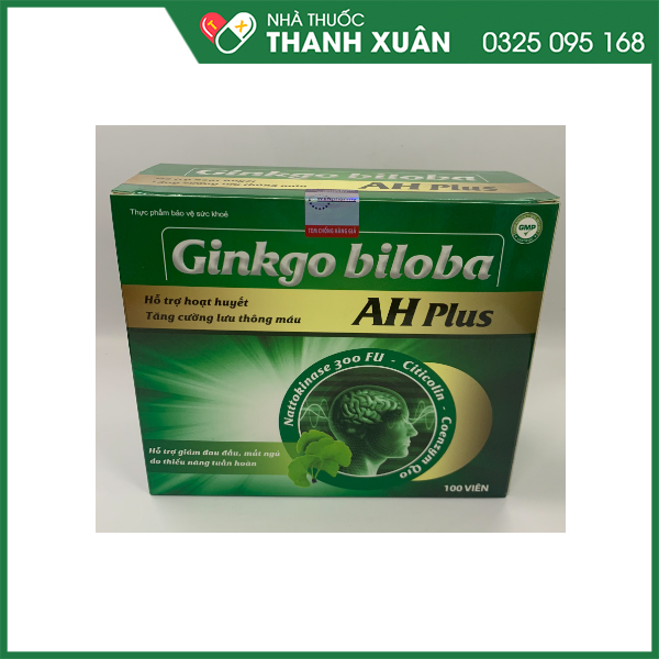 Ginkgo biloba AH Plus hỗ trợ tăng cường lưu thông máu